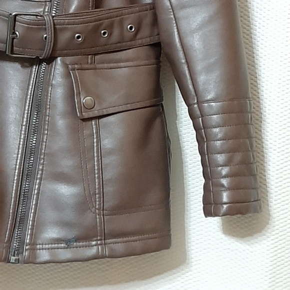 Ricki's Ladies Pleather and Faux Sherpa Jacket - Picture 3 of 5